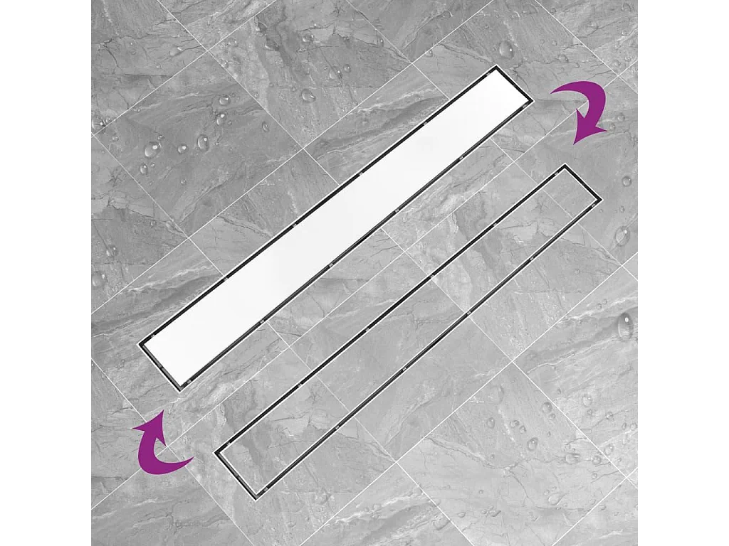 Canal de desagüe para ducha con tapa 2 en 1 93x14 cm acero inoxidable 02_0003013