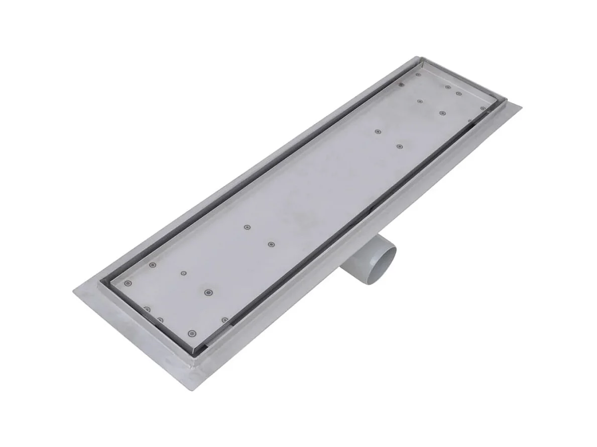 Juego de dos canales de desagüe de ducha lineales de 53 cm de acero inoxidable 02_0003025