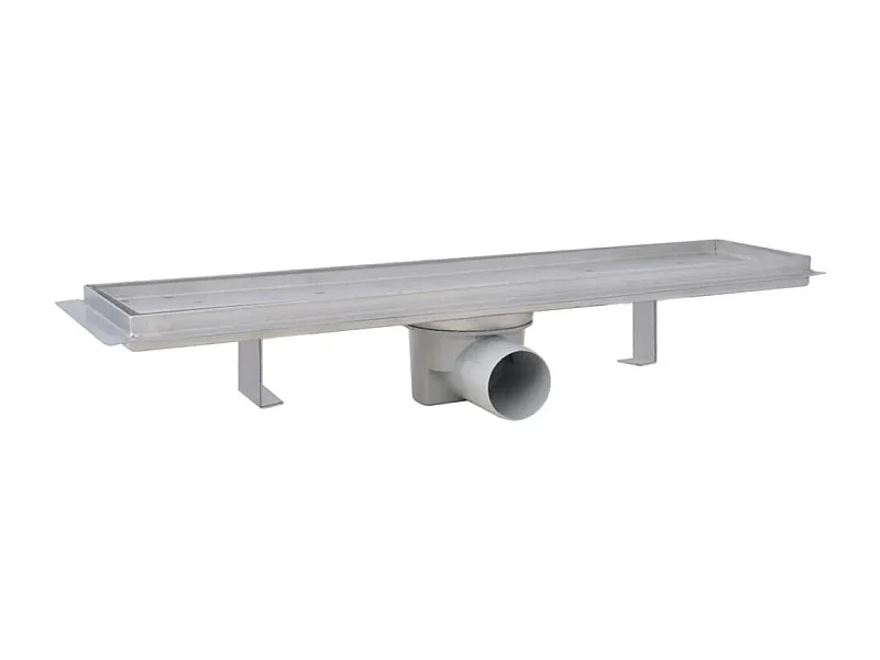 Conjunto de duas calhas lineares de drenagem de chuveiro 53 cm em aço inoxidável 02_0003025