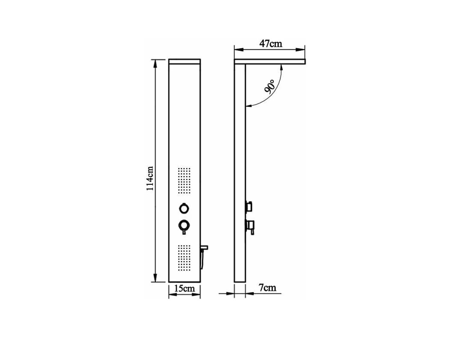 Système de panneau de argenté 15 x 47 x 114 cm 02_0003113