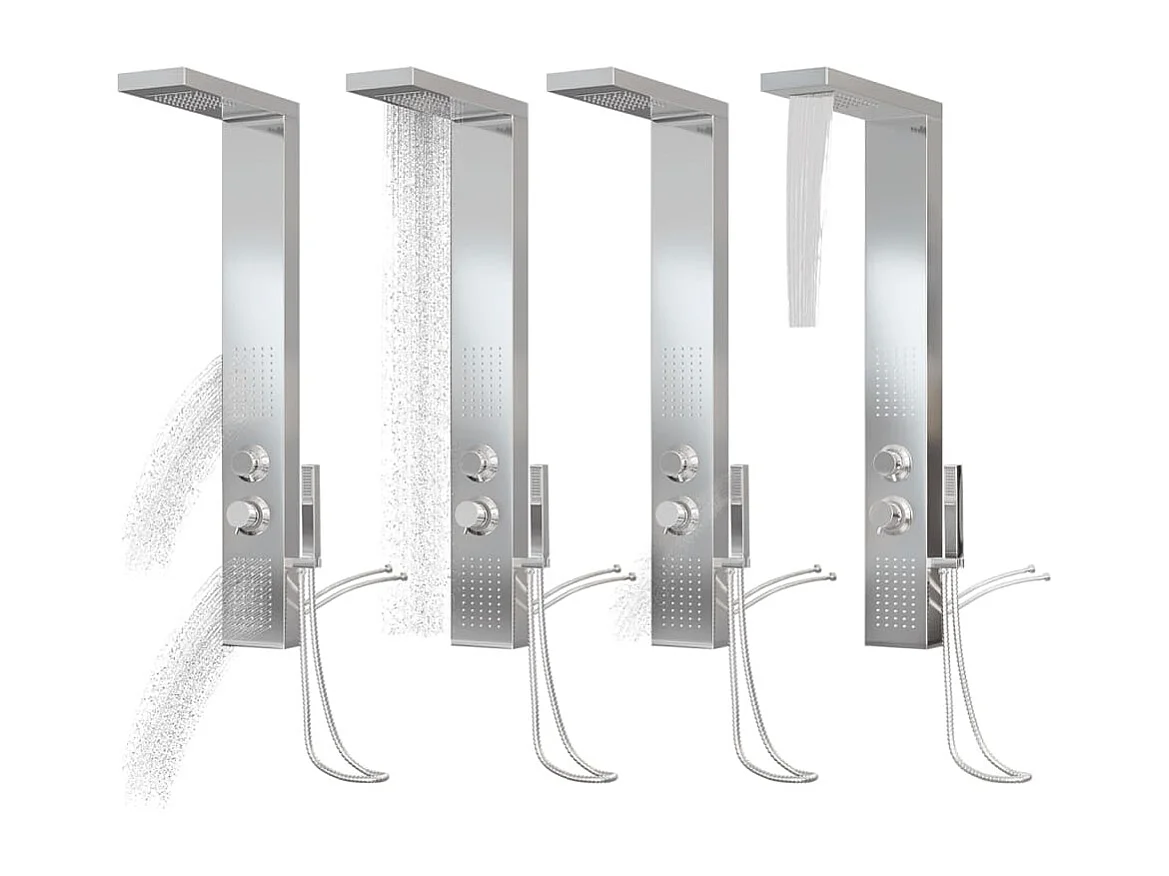 Sistema Pannello Doccia Pannello Bagno Sistema Miscelatore Doccia Doccia A Pioggia Interno Casa Acciaio Inox Quadrato 02_0003113