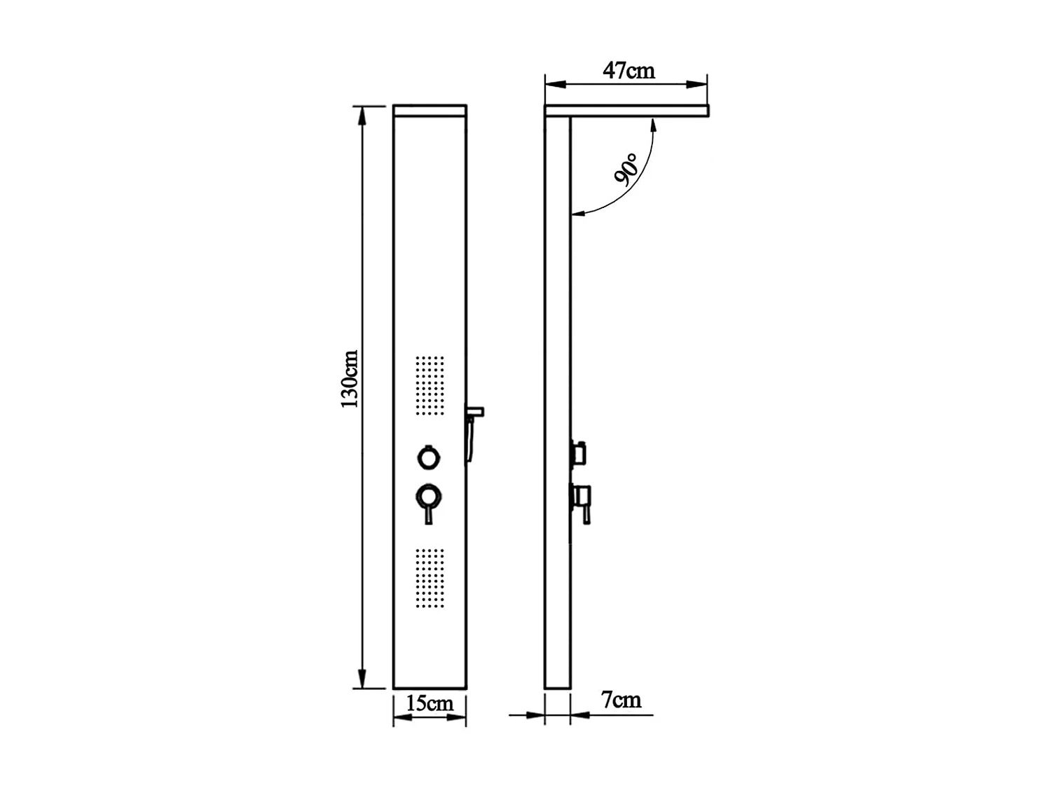 Système de panneau de argenté 15 x 47 x 130 cm 02_0003112