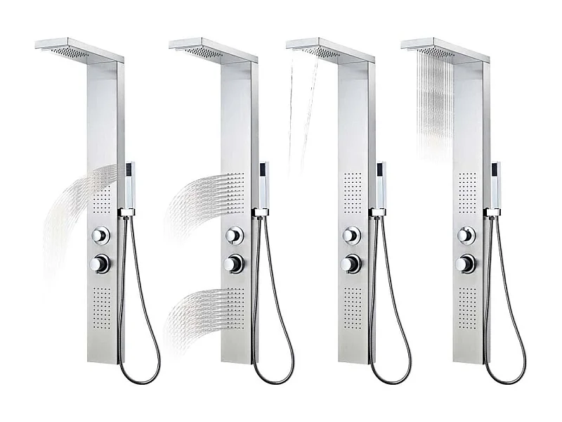 Panel de ducha cuadrado de acero inoxidable para baño 02_0003112