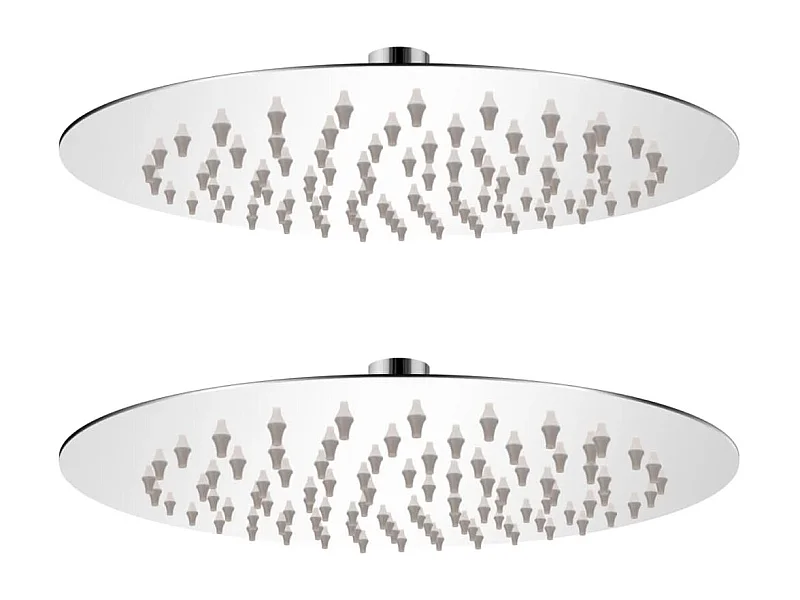 Conjunto de 2 chuveiros de imersão com diâmetro de 20 cm em aço inoxidável 02_0002099