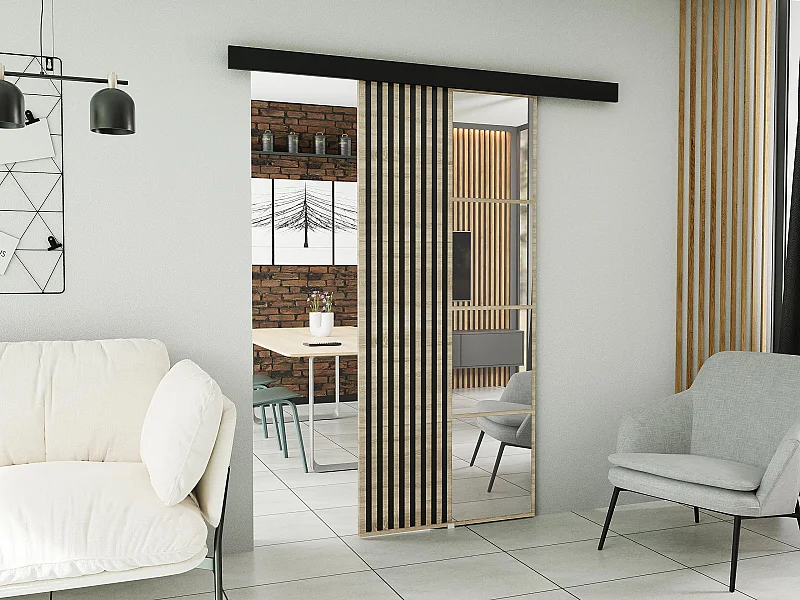 Drzwi przesuwne z maskownicą MOLI 80 dąb sonoma