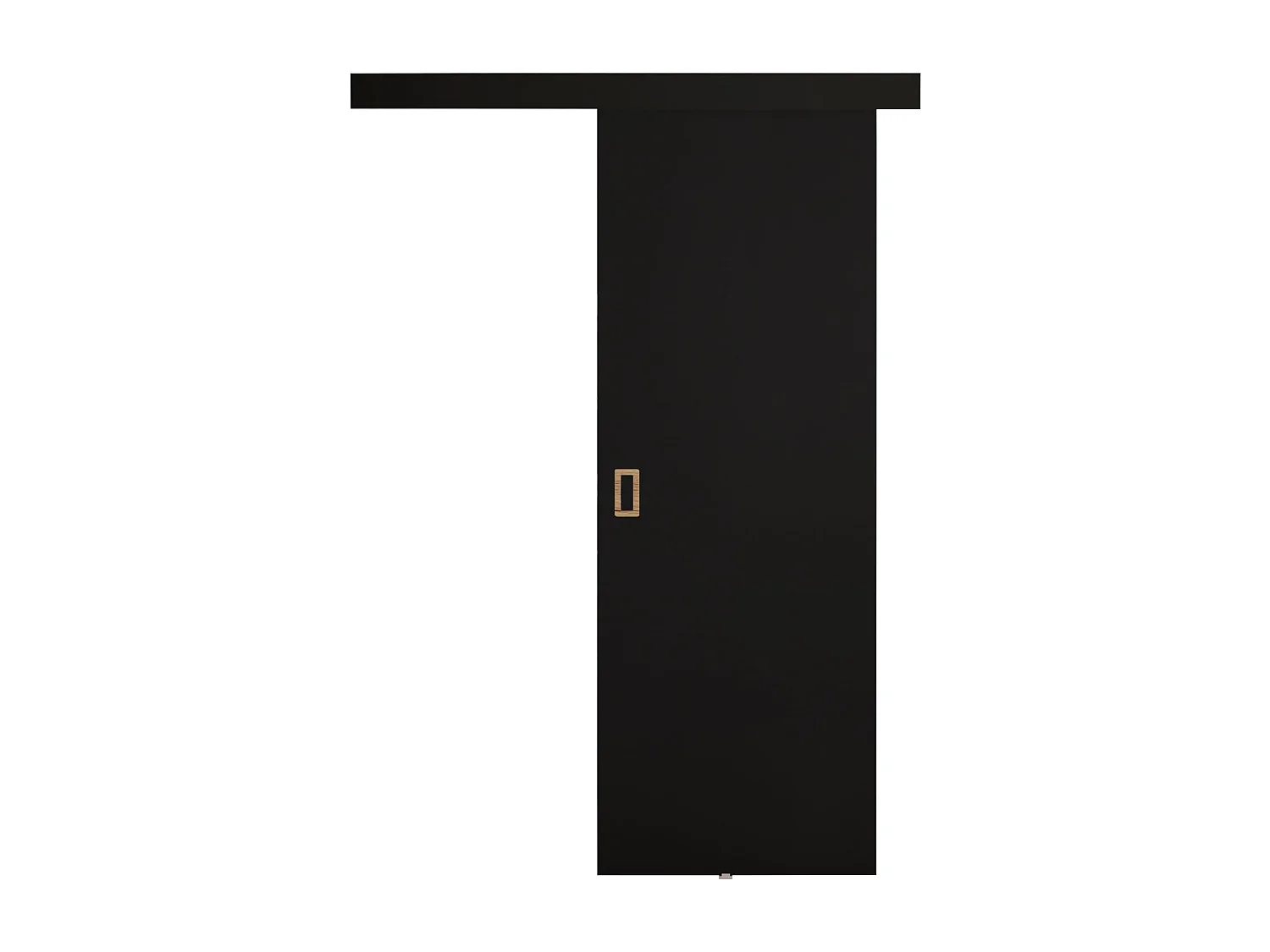 Schiebetür mit Abdeckleiste  WERDI 60 schwarz