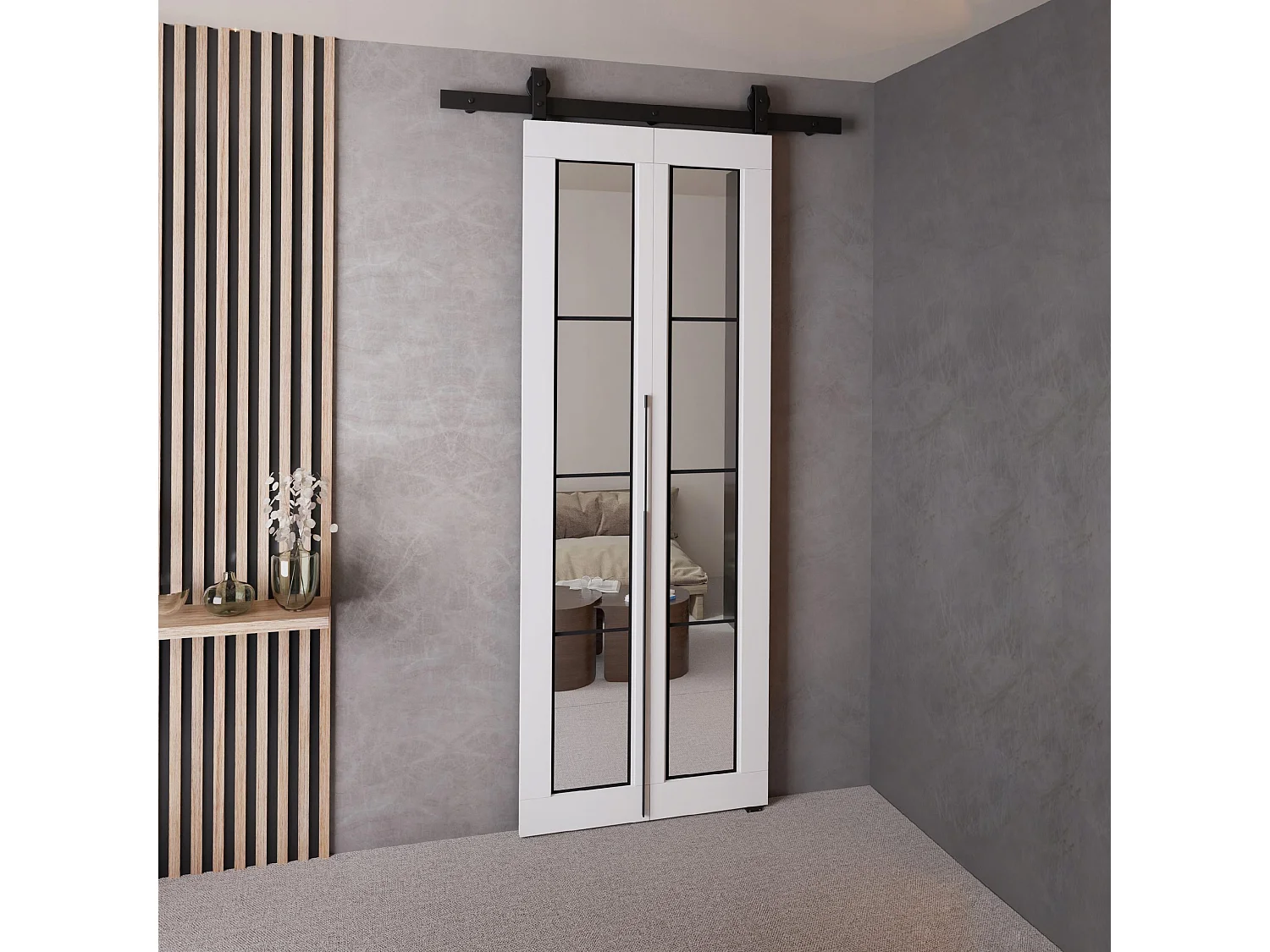 Portes coulissantes QUDIO M5 blanc 60