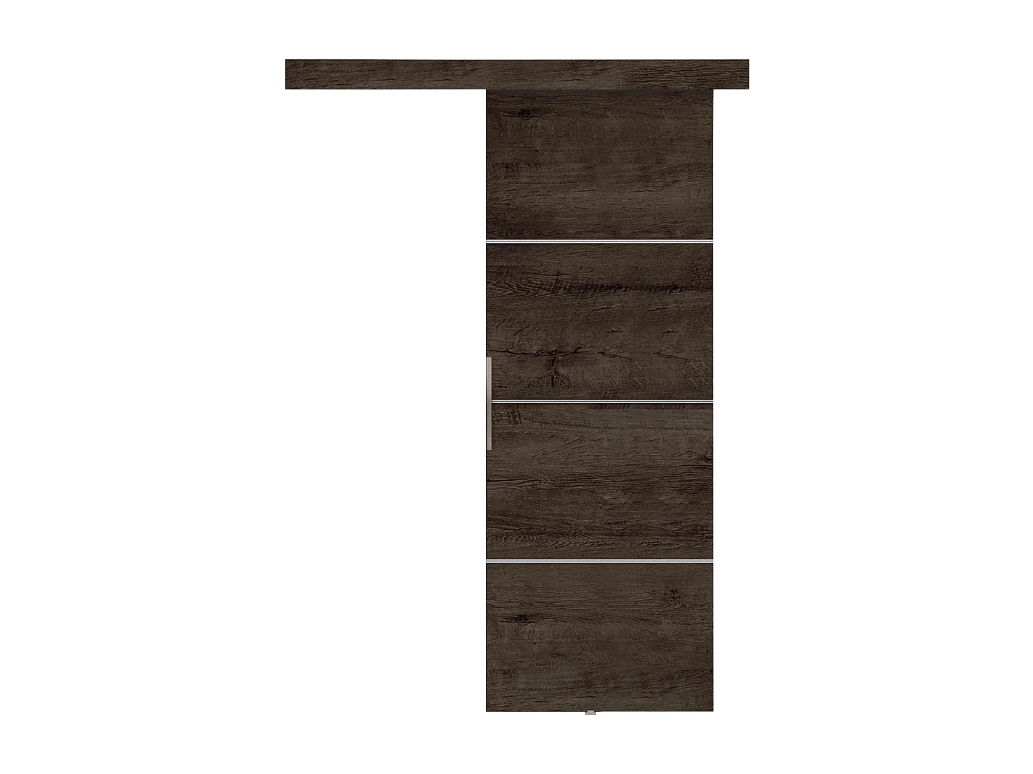 Schiebetür mit Abdeckleiste MALIBU PLUS 70 Dunkle Esche