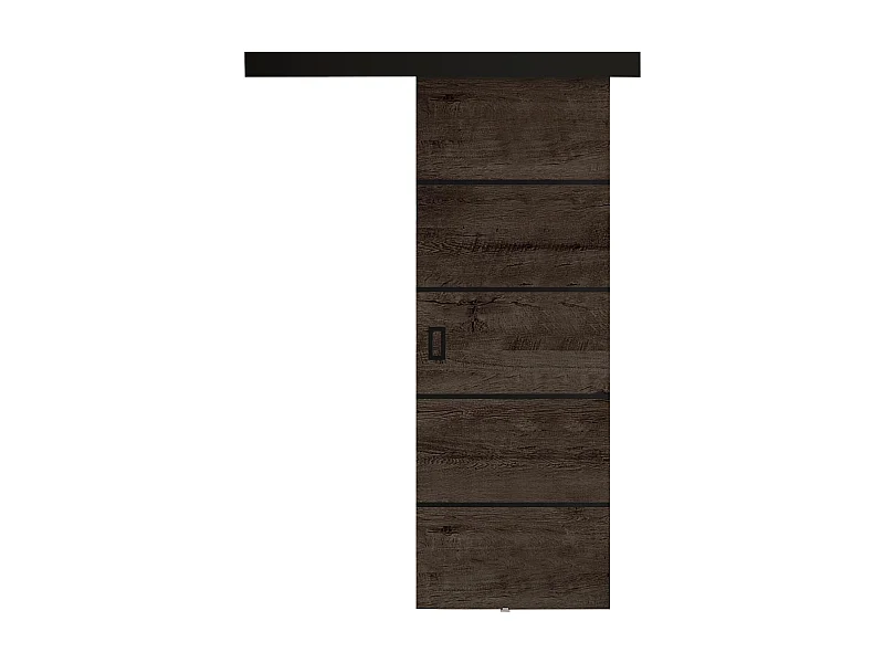 Schuifdeur met afdeklijst  WERDI PLUS 60 Donker essenhout
