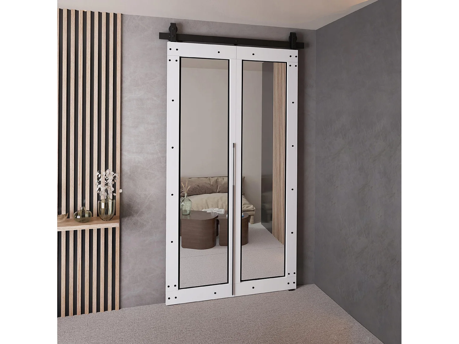 Portes coulissantes QUDIO M8 blanc 90