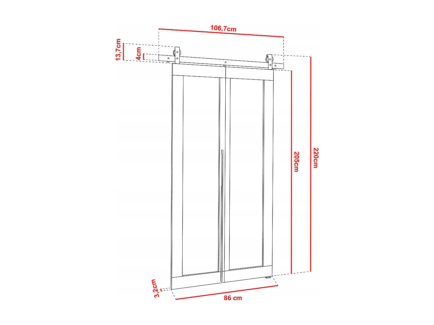 Portes coulissantes QUDIO M6 chêne craft doré 80