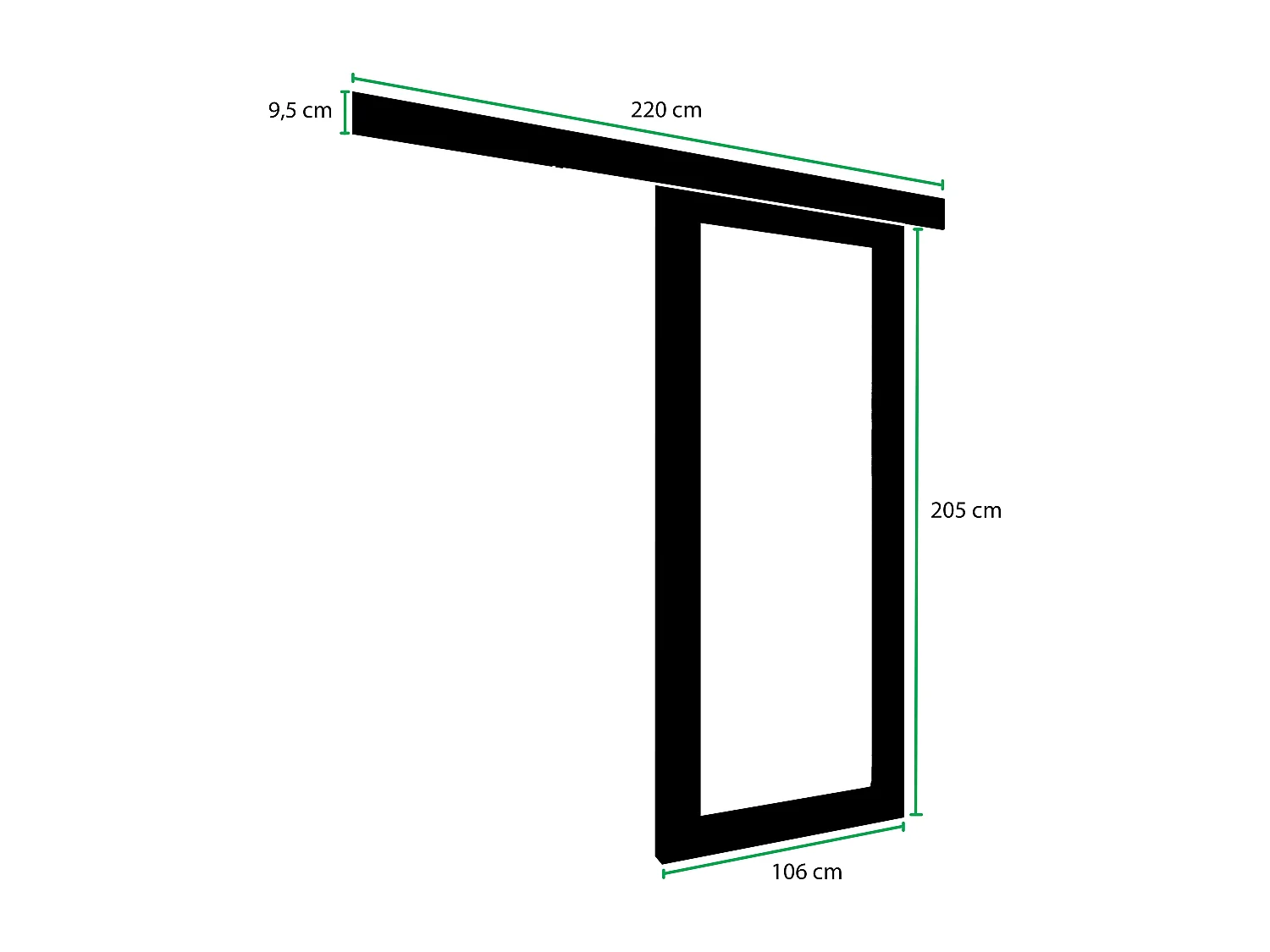 Porte coulissante ADIO 2 avec cache-rail chêne craft doré 100