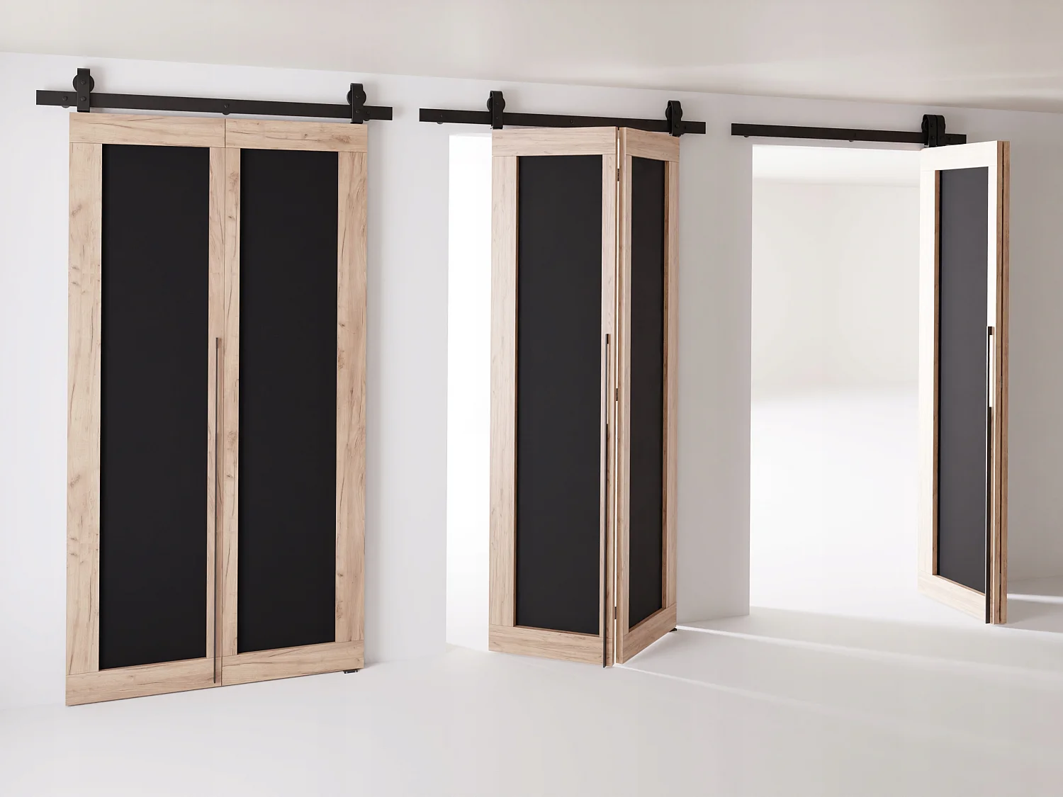 Portes coulissantes QUDIO M6 noir 80