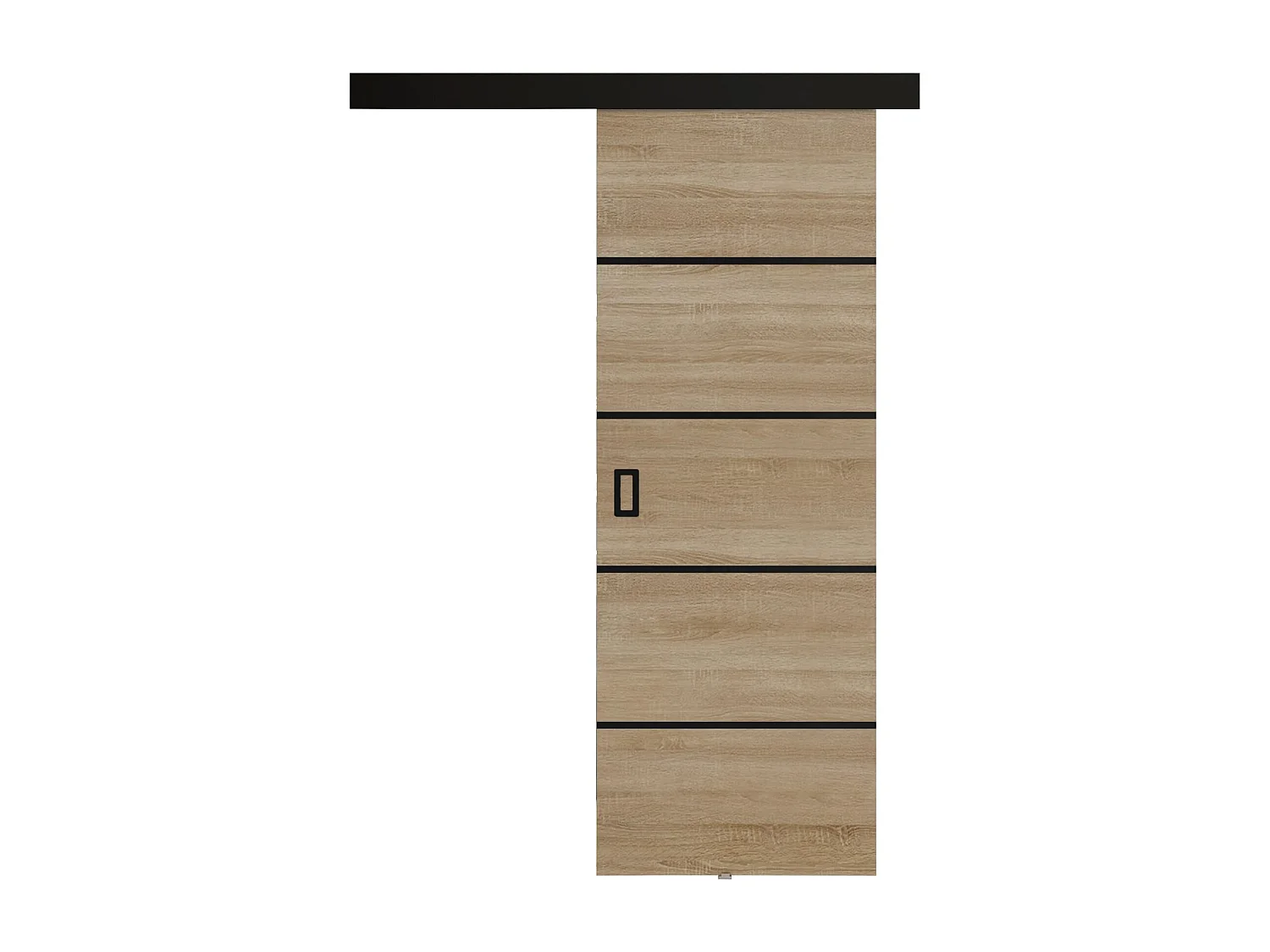 Schiebetür mit Abdeckleiste  WERDI PLUS 70 Eiche sonoma