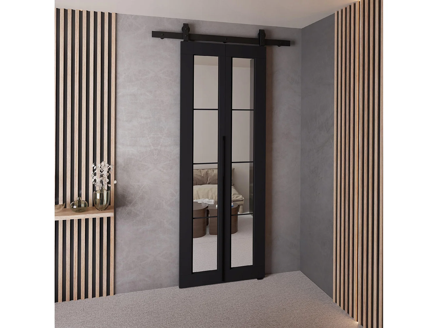 Portes coulissantes QUDIO M5 noir 60