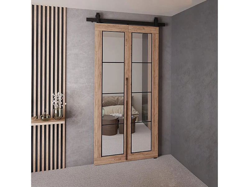 Schuifdeur QUDIO M5 eiken craft goud 80