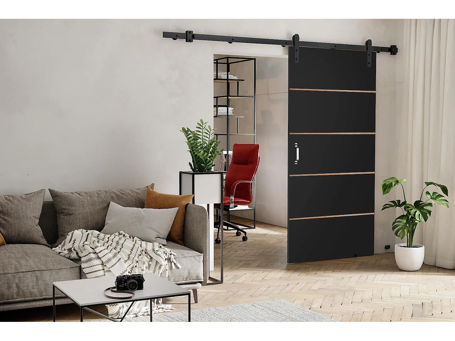 Schiebetür LOFT LORNI 70 Schwarz