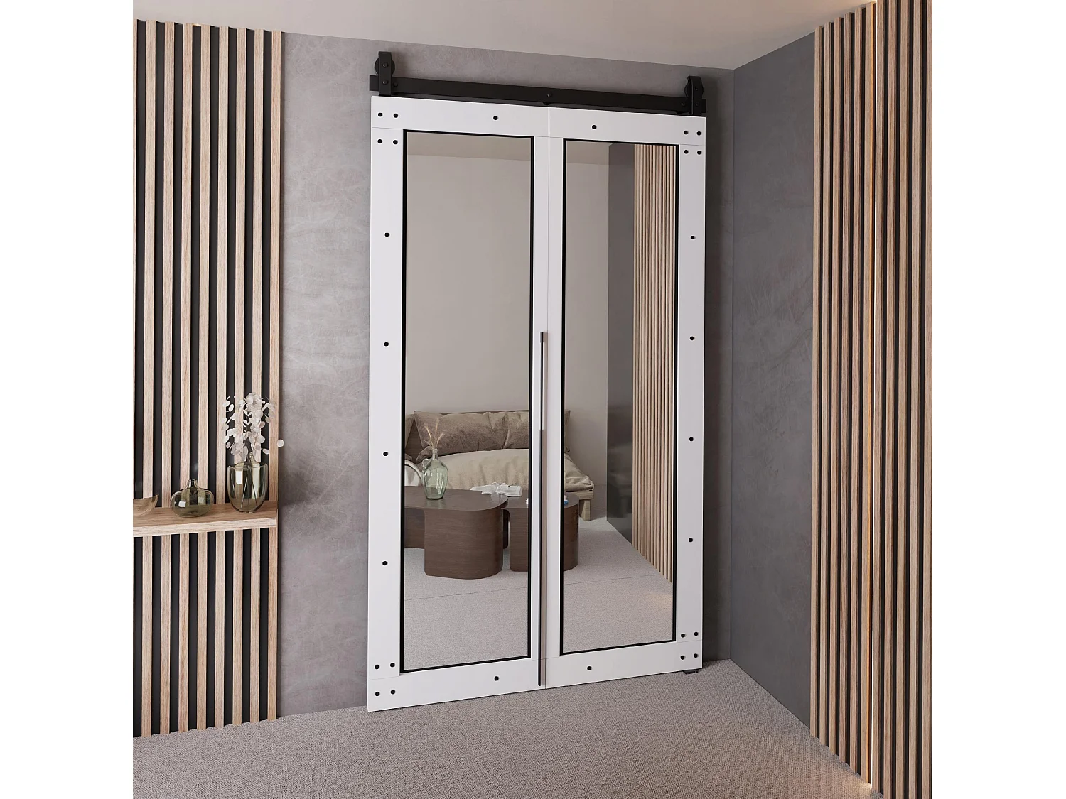 Portes coulissantes QUDIO M8 blanc 100