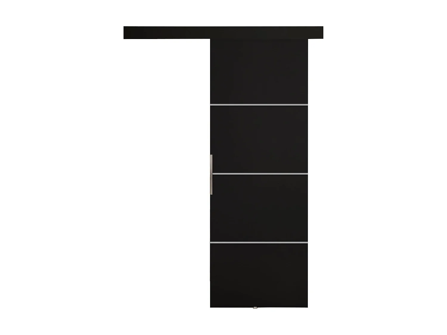 Schiebetür mit Abdeckleiste MALIBU PLUS 60 Schwarz