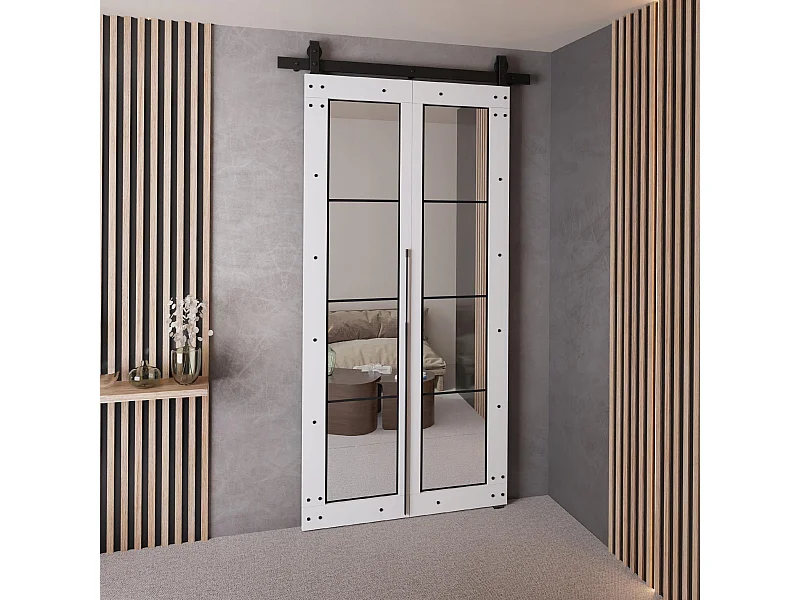 Portes coulissantes QUDIO M6 blanc 80