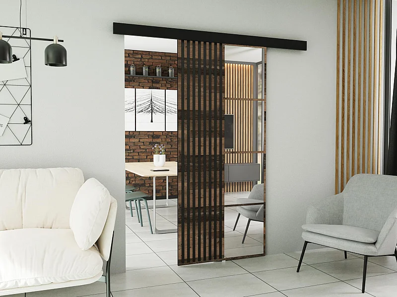 Schiebetür mit Abdeckleiste  MOLI 90 old style