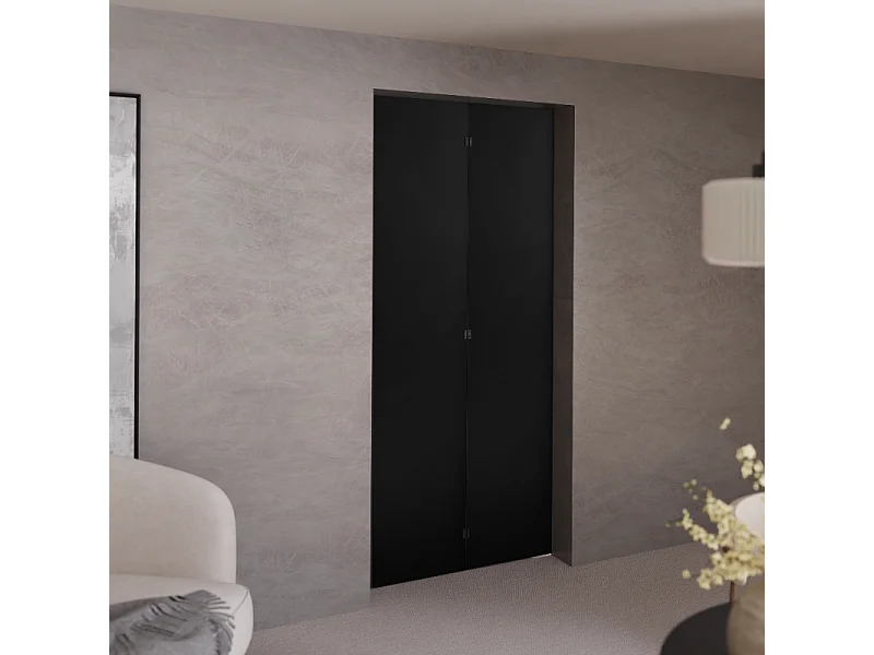 Schiebetür QUDIO M1 Eiche Craft Gold + Schwarz 60
