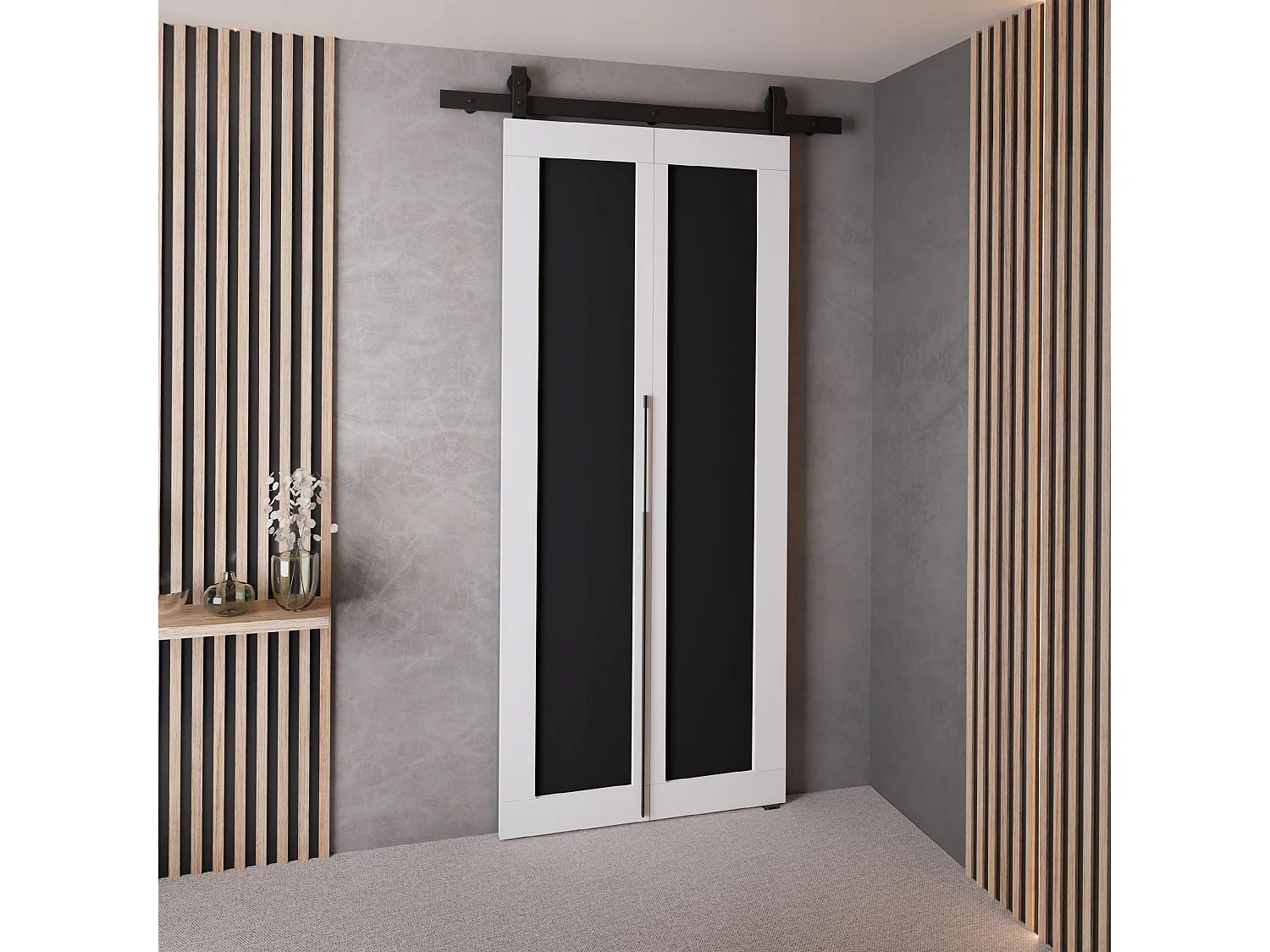 Schuifdeur QUDIO M1 wit + zwart 70