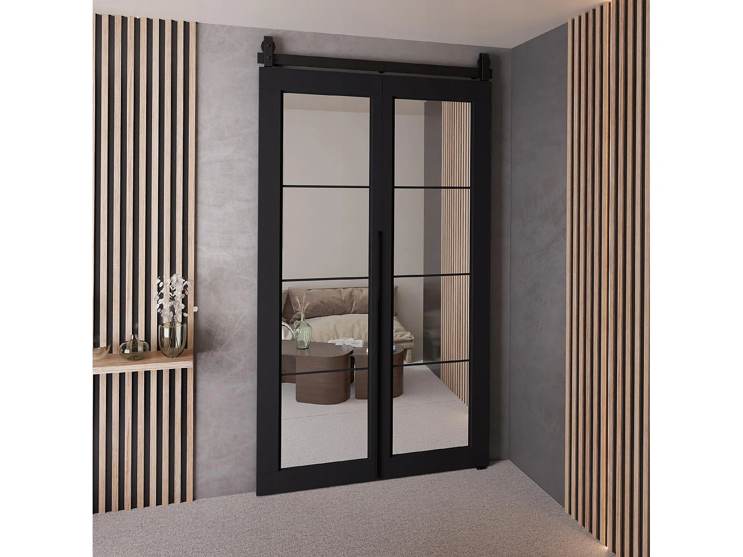 Schuifdeur QUDIO M5 zwart 100