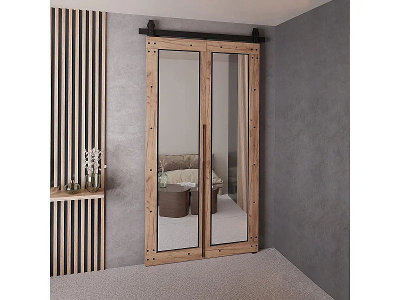 Portes coulissantes QUDIO M8 chêne craft doré 90