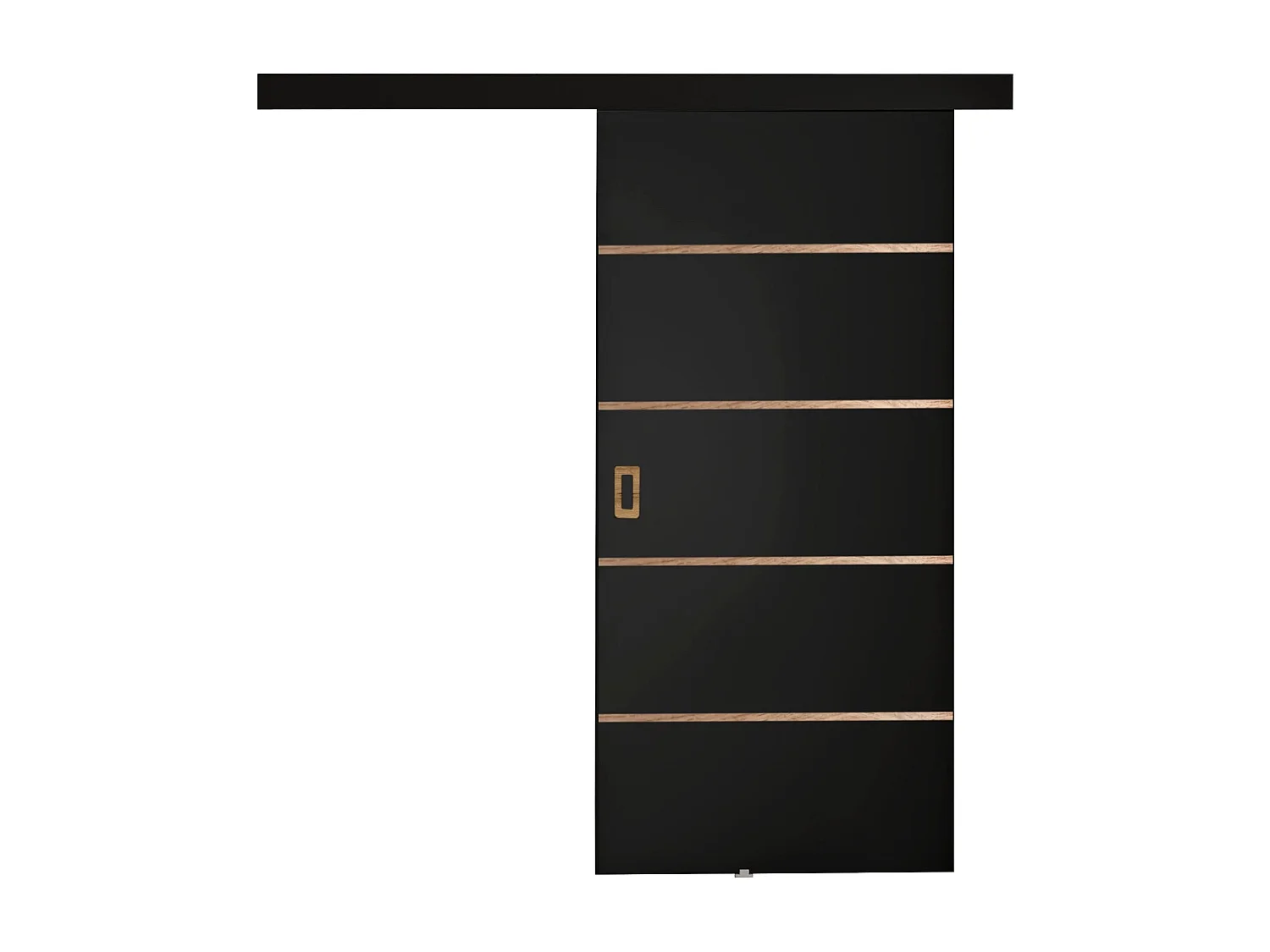 Schiebetür mit Abdeckleiste  WERDI PLUS 100 schwarz