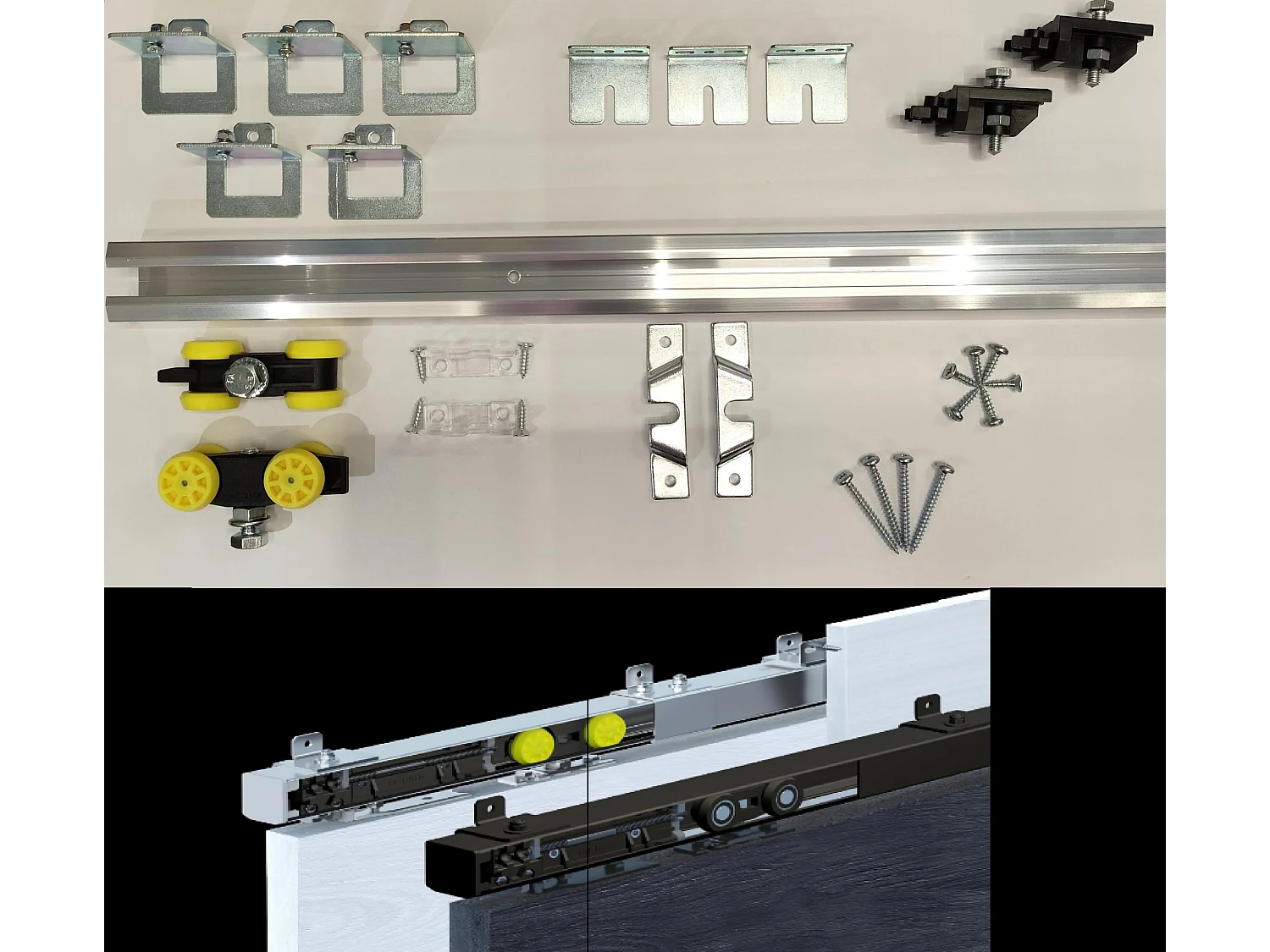 Schiebetür ADIO 1 mit Abdeckleiste Eiche Craft Gold 106 cm
