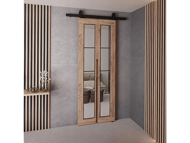 Portes coulissantes QUDIO M5 chêne craft doré 60