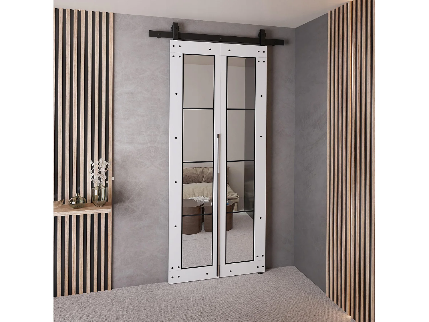 Portes coulissantes QUDIO M6 blanc 70