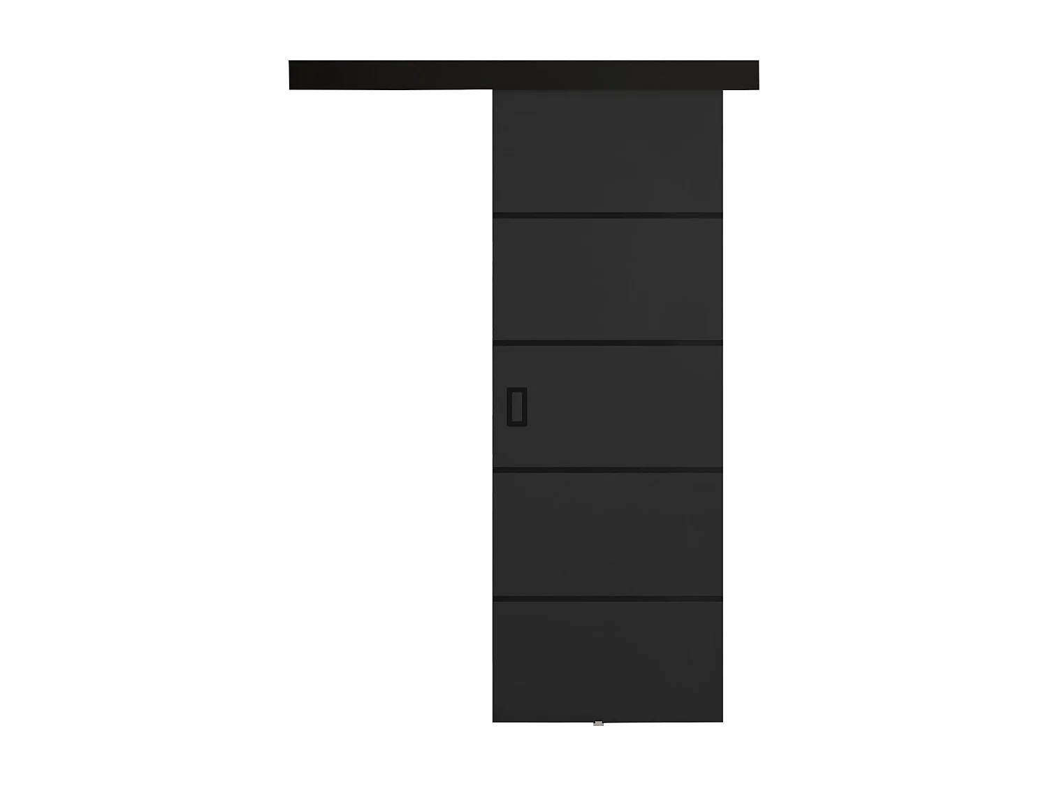 Schiebetür mit Abdeckleiste  WERDI PLUS 70 Graphit