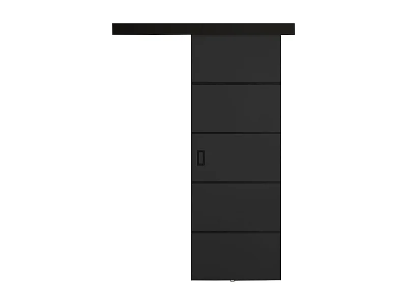 Schuifdeur met afdeklijst  WERDI PLUS 60 Grafiet