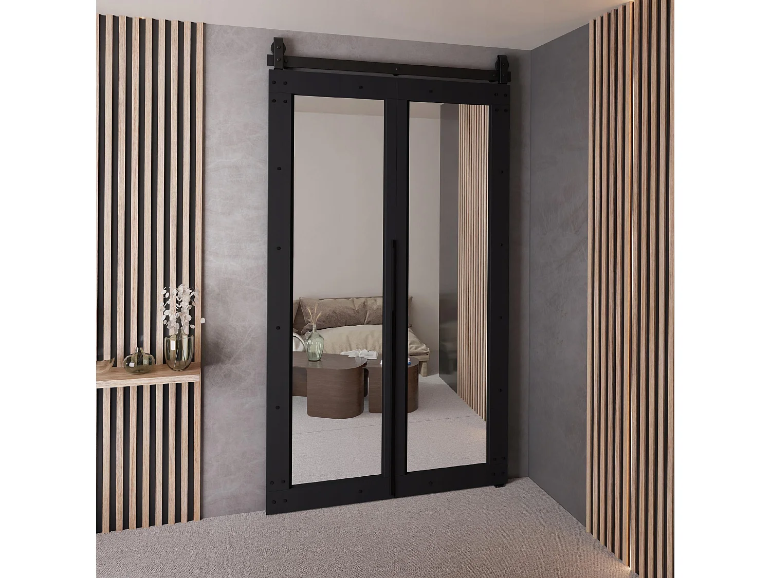 Portes coulissantes QUDIO M8 noir 100