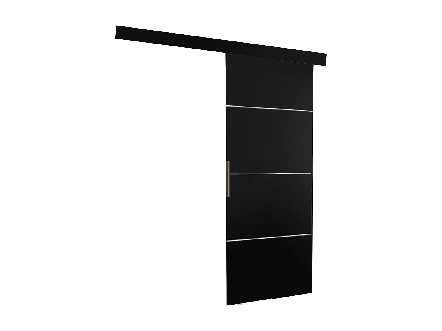 Schiebetür mit Abdeckleiste MALIBU PLUS 100 Schwarz