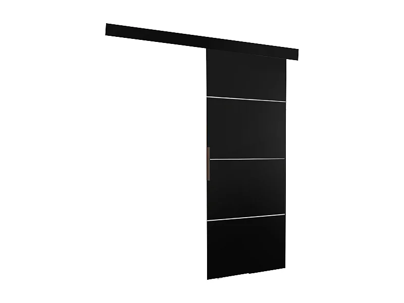Schiebetür mit Abdeckleiste MALIBU PLUS 100 Schwarz