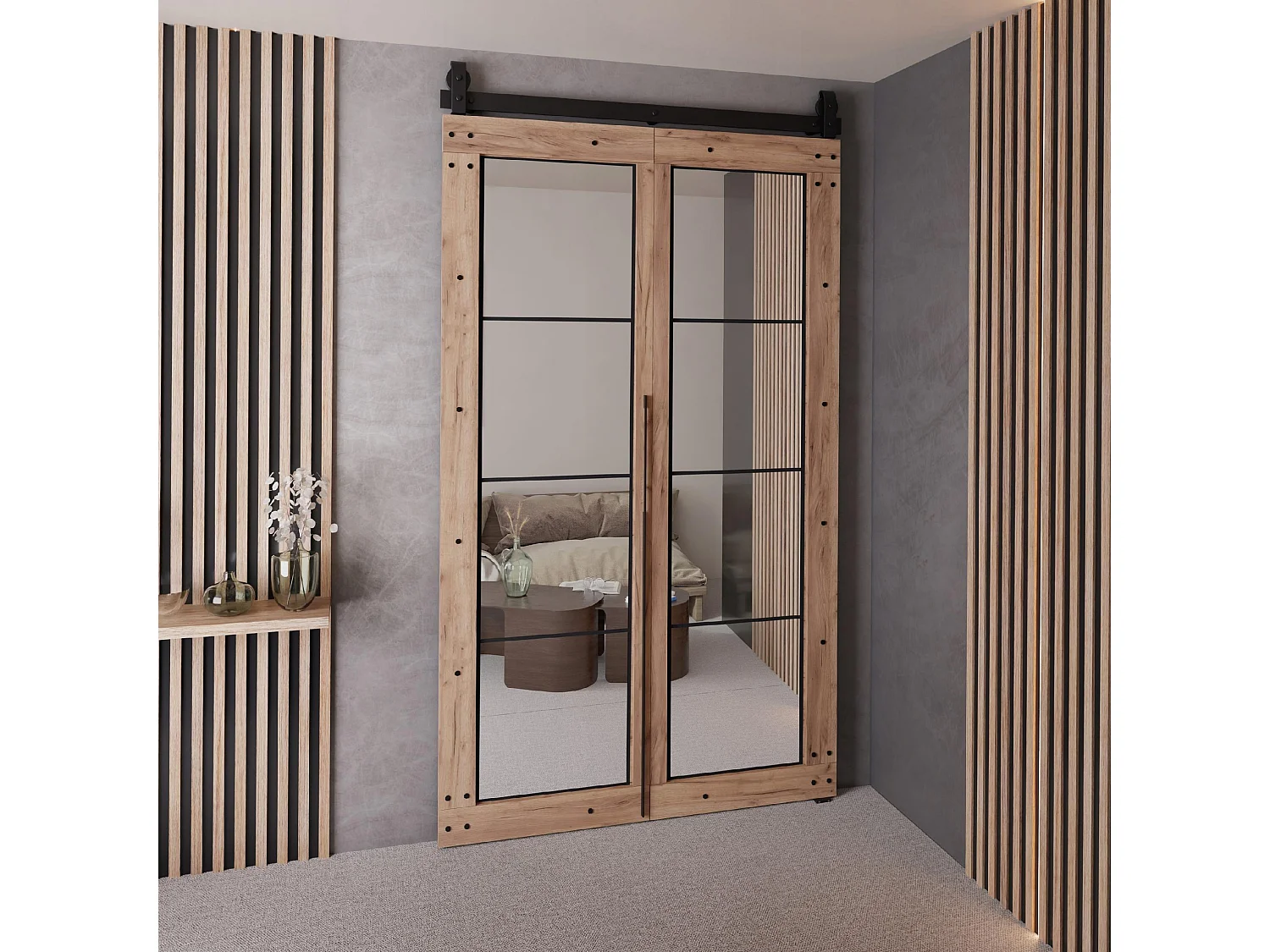 Schiebetür QUDIO M6 Eiche Craft Gold 100