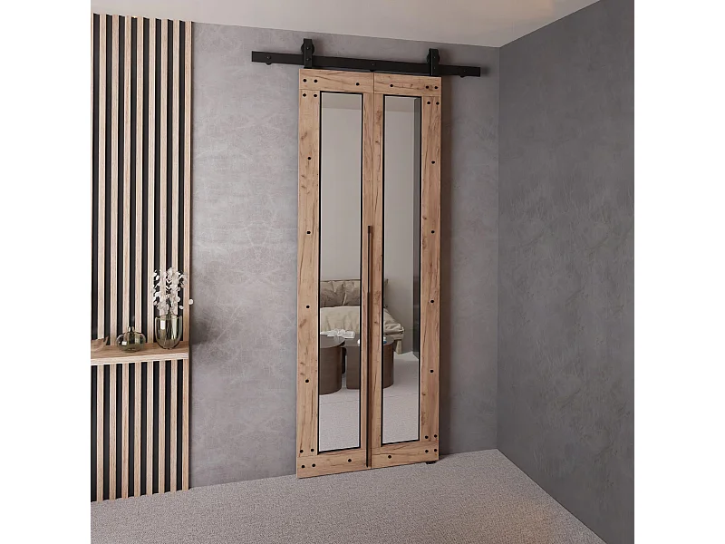 Portes coulissantes QUDIO M8 chêne craft doré 60