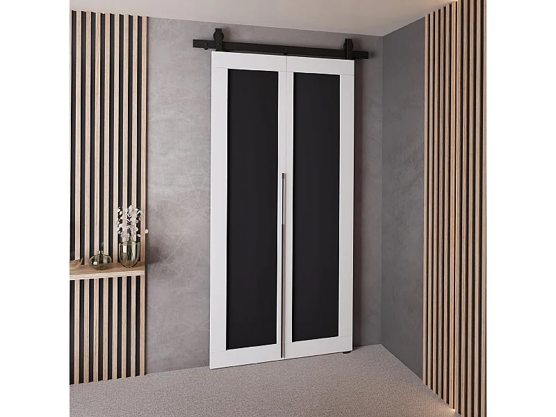 Schiebetür QUDIO M1 Weiß + Schwarz 80