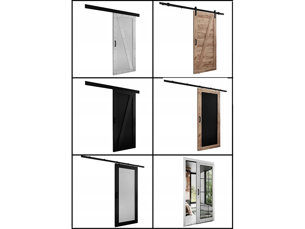 Porte coulissante ADIO 4 avec cache-rail blanc 60