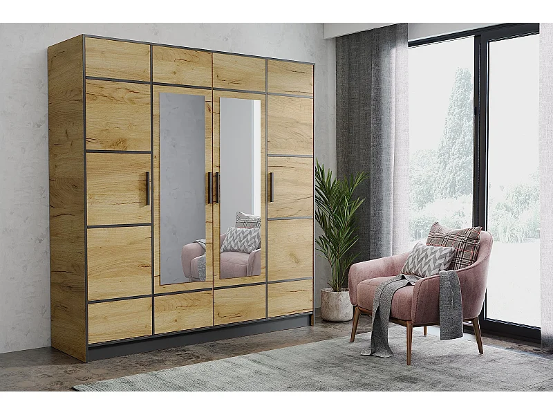 Armoire quatre portes ROJ 4D – Blanche