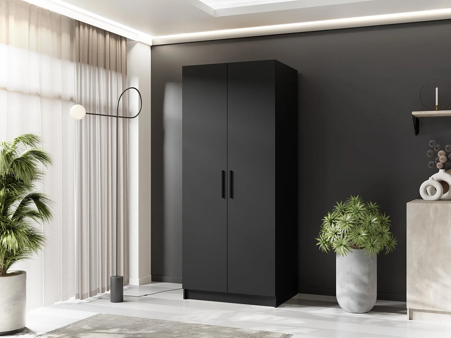 Szafa dwudrzwiowa GOLD 2D 78 czarny