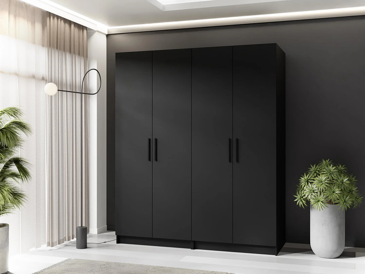 Szafa dwudrzwiowa GOLD 2D 78 czarny