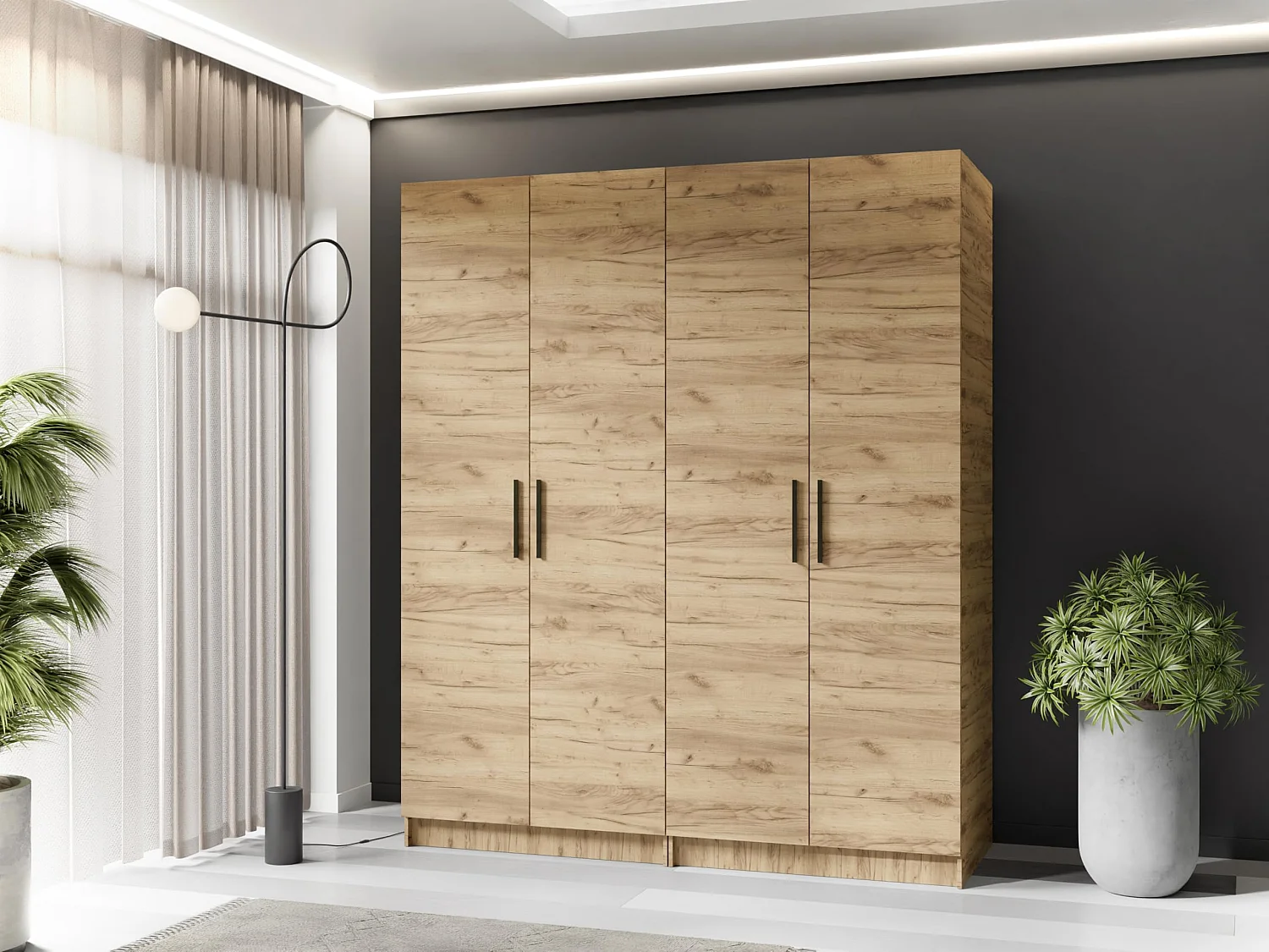 Zweitüriger Kleiderschrank GOLD 2D 78 Eiche Craft Gold