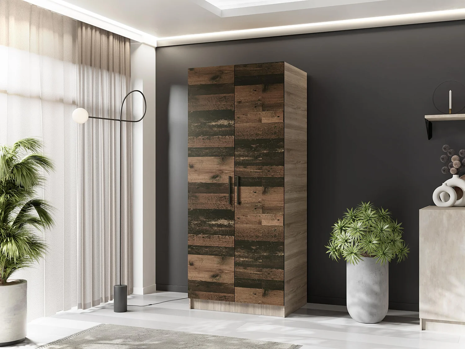 Szafa dwudrzwiowa GOLD 2D 78 dąb sonoma + oldstyle