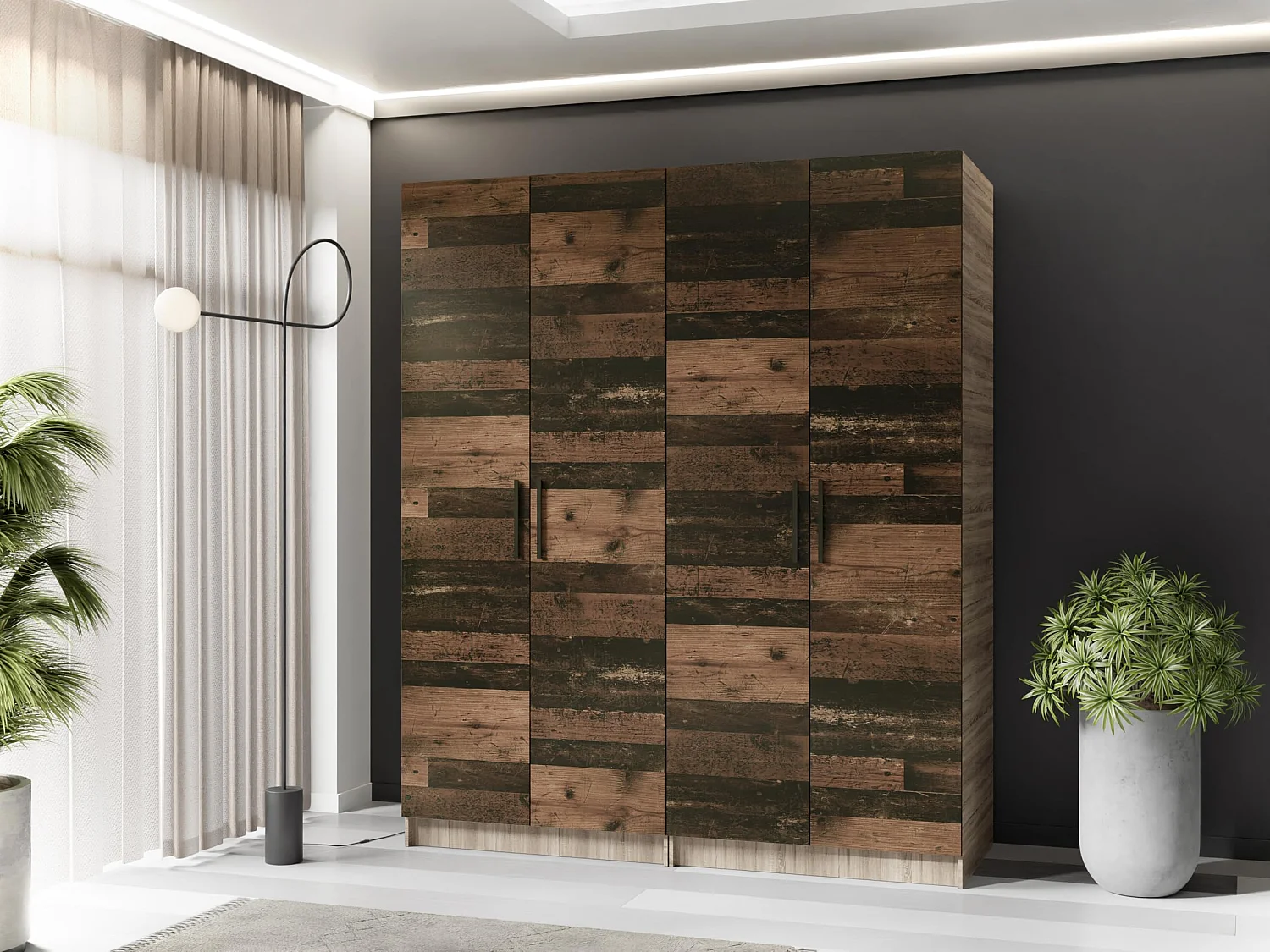 Szafa dwudrzwiowa GOLD 2D 78 dąb sonoma + oldstyle