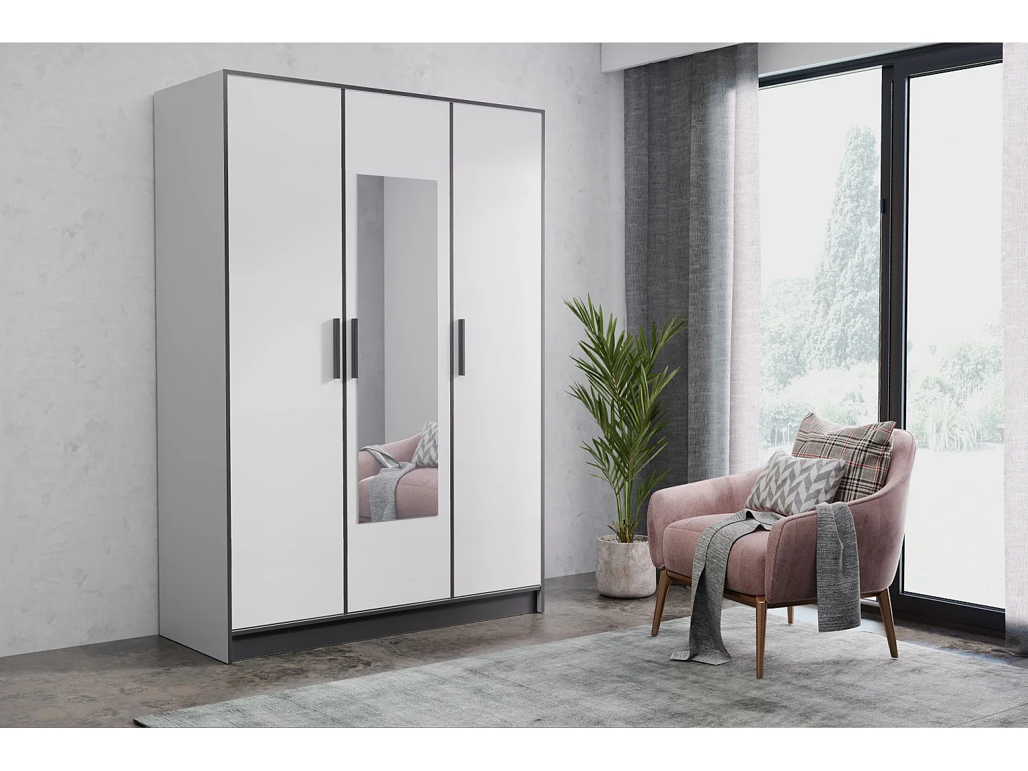 Armoire trois portes ROJ 3D – Blanche