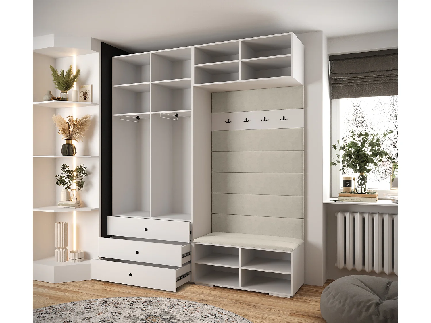 Armoire à portes battantes Inova 4 ensemble 12